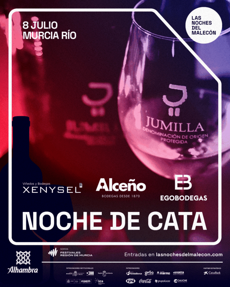 Disfruta las próximas catas DOP Jumilla con Las Noches del Malecón en Murcia Río